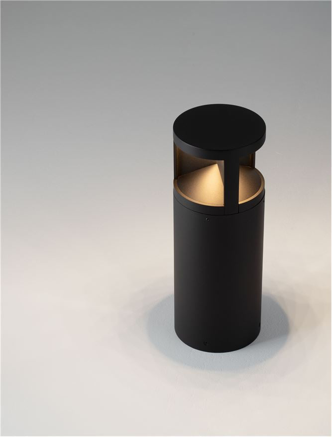 Външен аплик SOUL LED 24W Пясъчно черен алуминий и стъкло ⌀16 H43см IP65