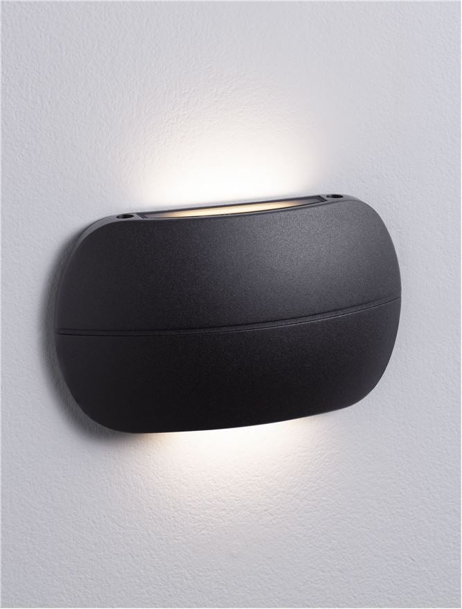 Външен аплик PRATO 10W LED Пясъчно черен алуминий и стъкло IP65 3000K