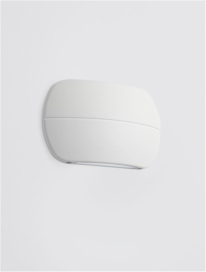 Външен аплик PRATO 10W LED Пясъчно бял алуминий и стъкло IP65 3000K