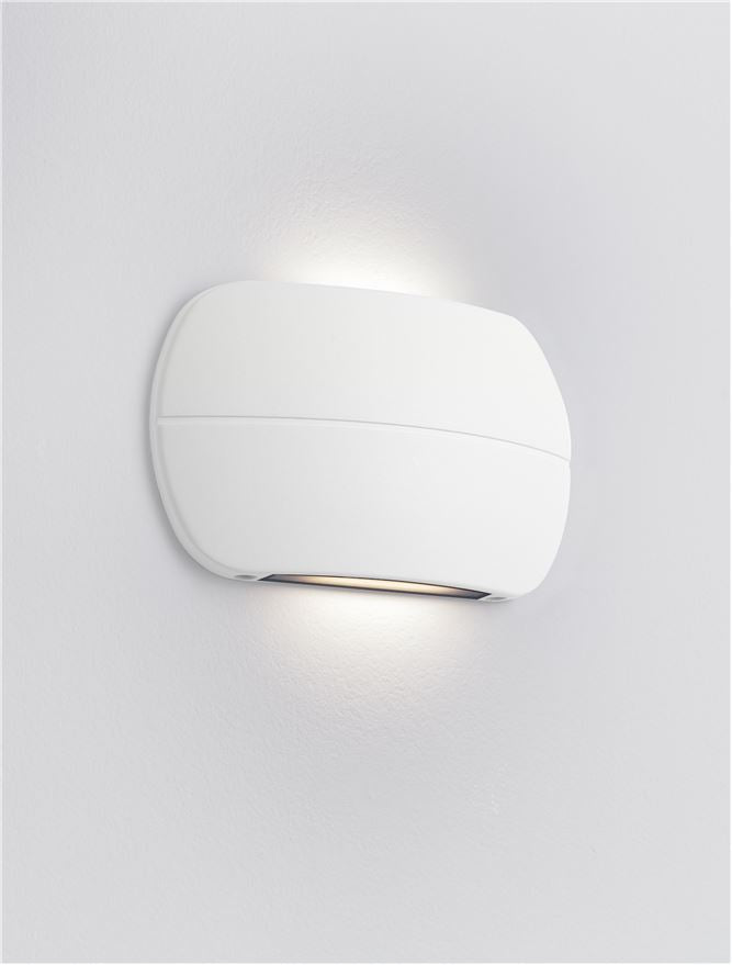 Външен аплик PRATO 10W LED Пясъчно бял алуминий и стъкло IP65 3000K