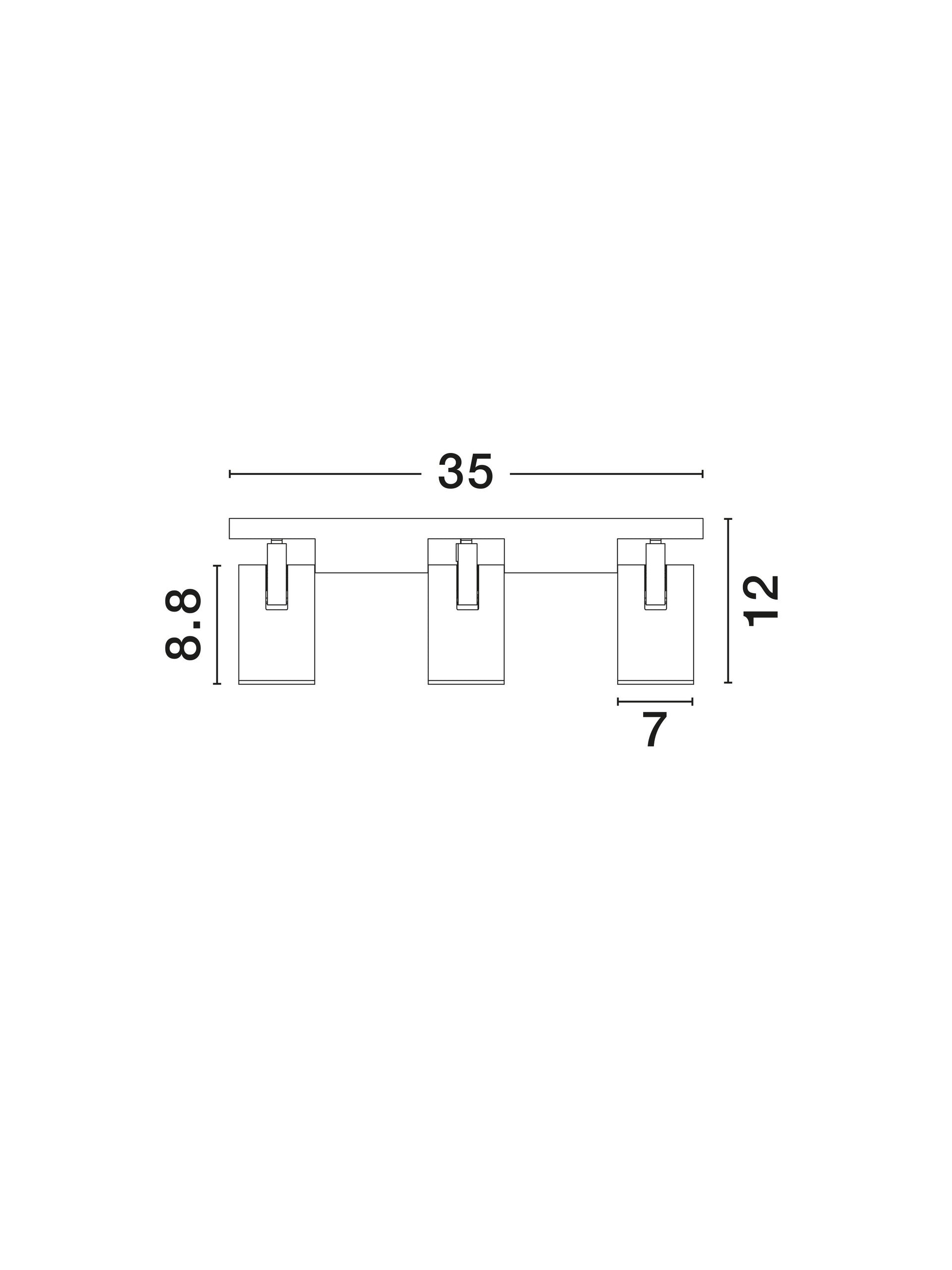 Висящо осветително тяло (пендел) ESTO 30W Пясъчно черен алуминий L35 W7 H12см