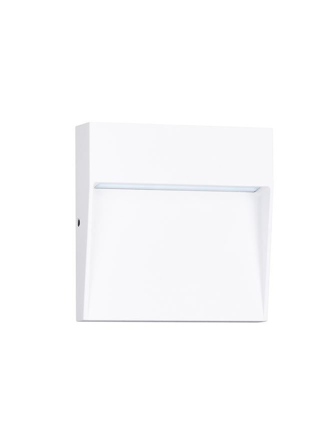 Външен аплик TOBY 3W LED Пясъчно бял алуминий и поликарбонат IP54 L10.5 W2.2 H10.5см