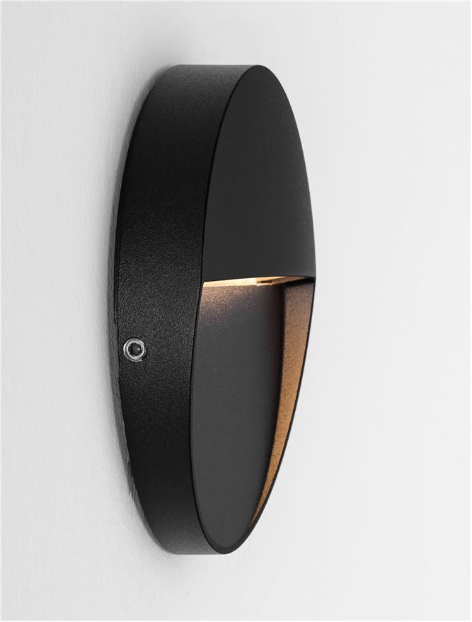 Външен аплик TOBY 3W LED Пясъчно черен алуминий и поликарбонат IP54 ⌀11