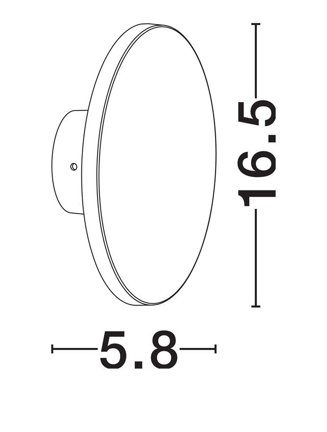 Градинска лампа TOWER 8W Пясъчно бял акрил и поликарбонат IP65 ⌀16.5 W5.8 H16.5см