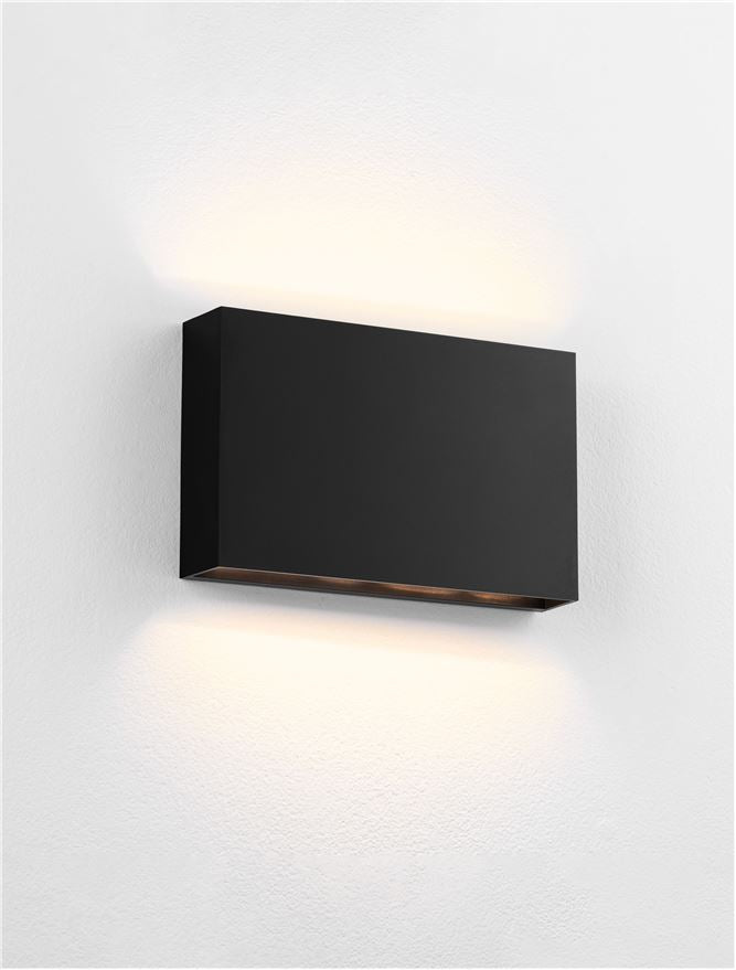 Външен аплик YOKO 13W LED Пясъчно черен акрил и поликарбонат IP65 3000K