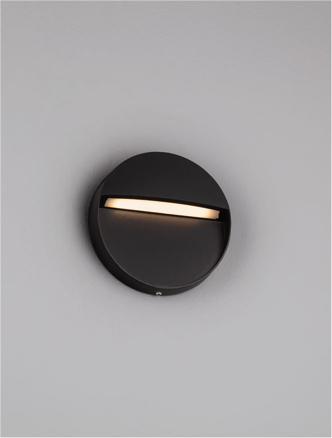 Външен аплик NECTAR 3W LED Тъмен антрацит алуминий и поликарбонат IP65 ⌀12 H2.8см