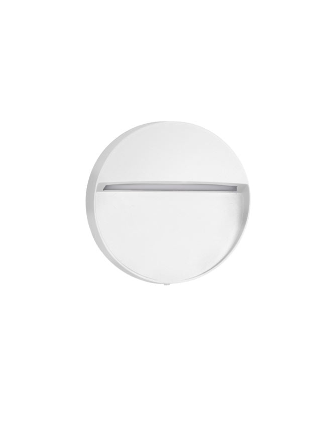 Външен аплик NECTAR 3W LED Пясъчно бял алуминий и поликарбонат IP65 ⌀12 H2.8см