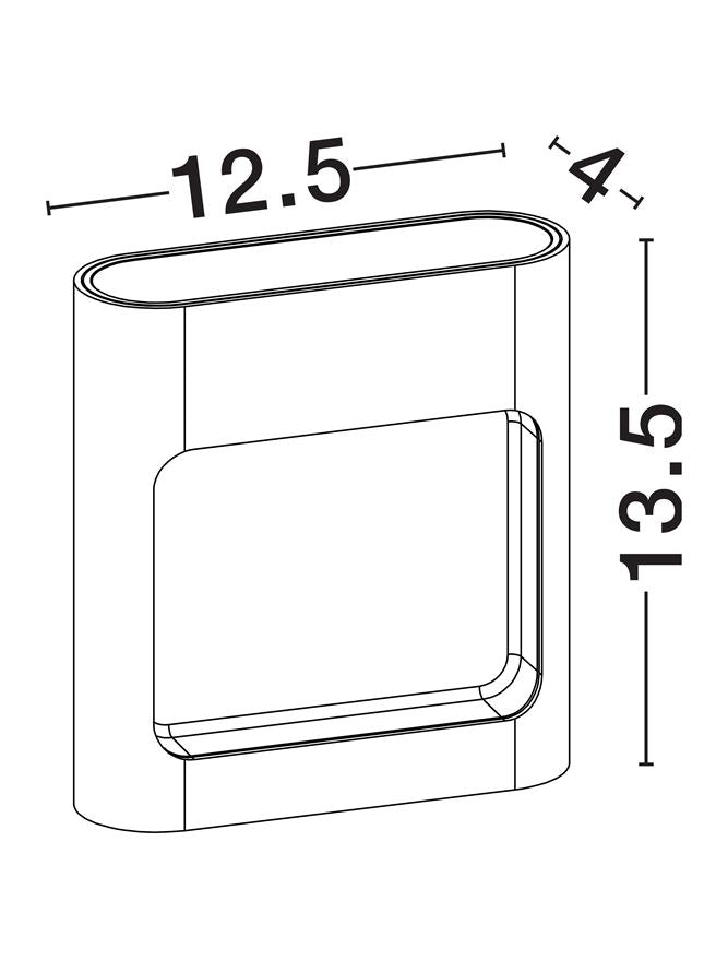 Външен аплик TALL 9W Пясъчно бял алуминий стъклен дифузер IP54 H13.5см