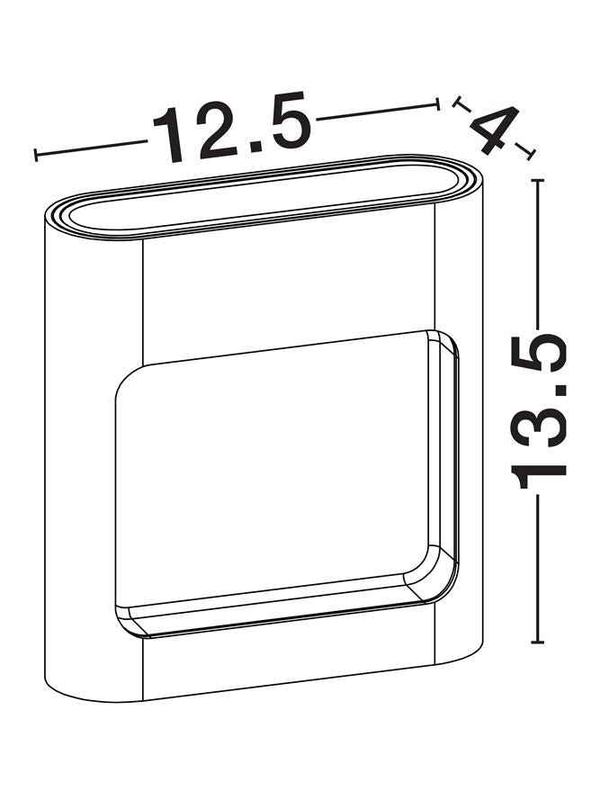 Външен аплик TALL 6W Пясъчно бял алуминий стъклен дифузер IP54 H13.5см