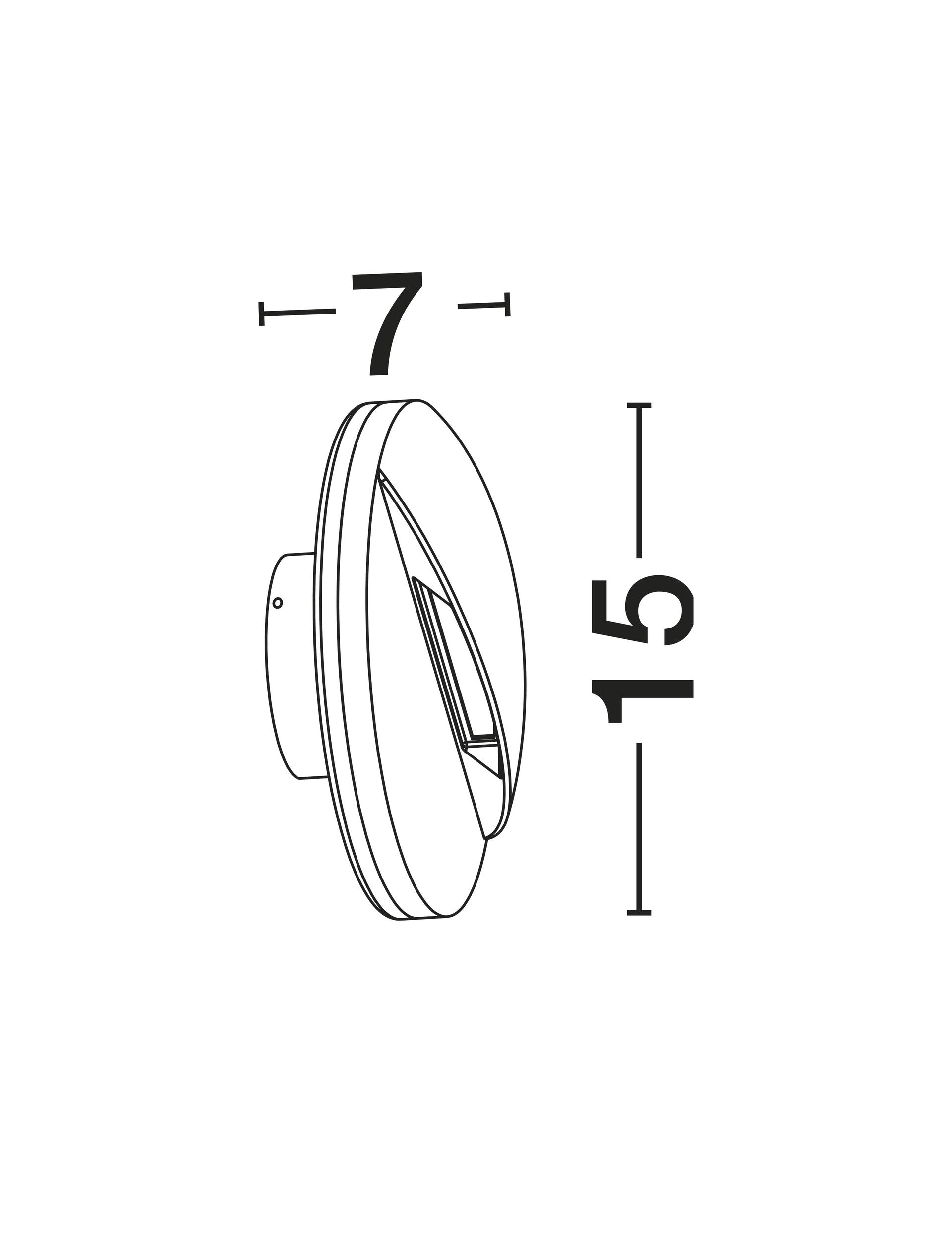 Външен аплик PAN 9W LED Ръжда алуминий и прозрачно стъкло IP65 ⌀15