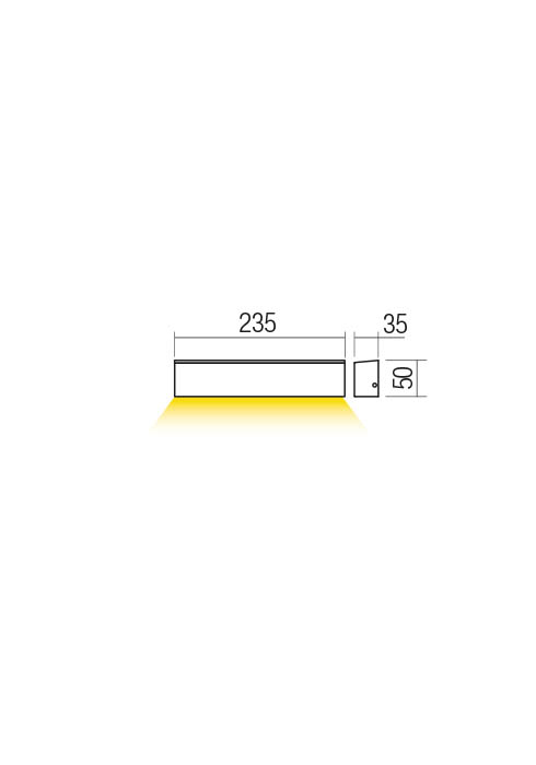 Стенен LED аплик OMNIA 13.5W IP54 тъмно син DB 3000K