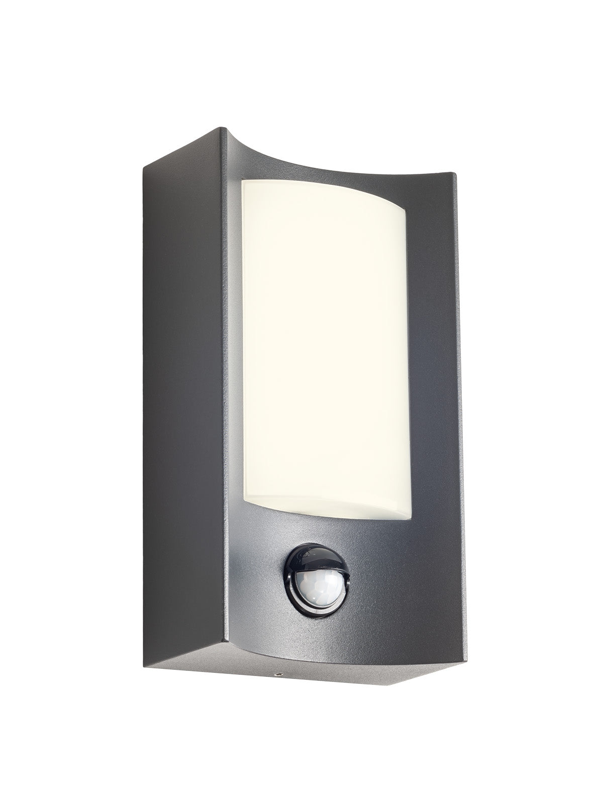 WARP LED стенен аплик с сензор SMD 8W IP44 тъмно сив 3000K
