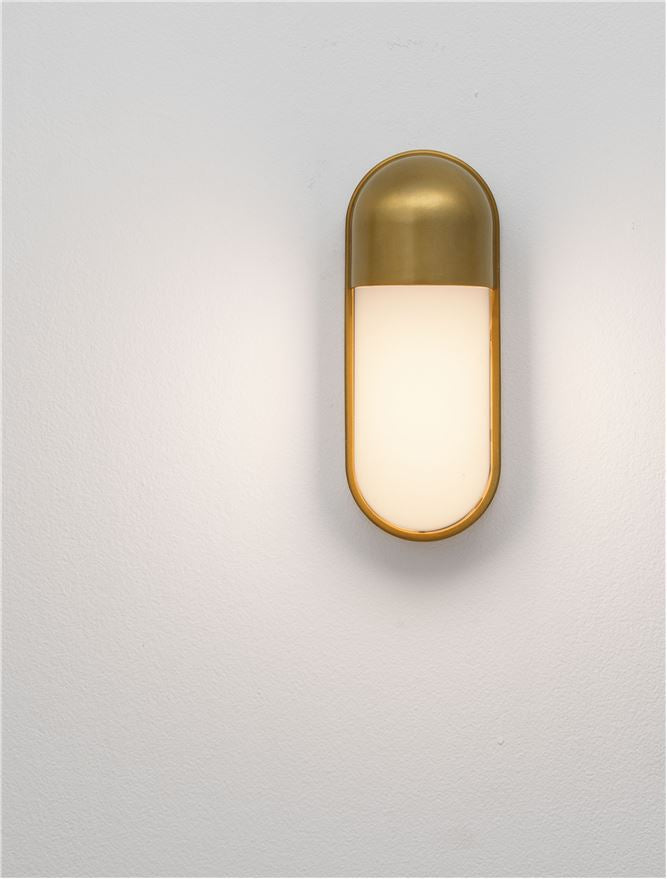 Външен аплик ARROW LED 9W Златист месинг алуминий