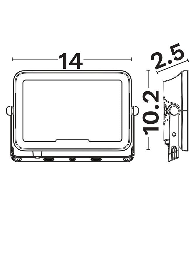 Техническо осветление GROTTO 20W 6500K IP66 Черен L14 W10.2 H2.6см