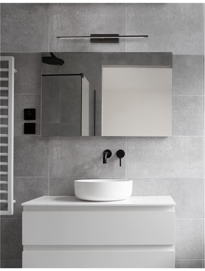 Висящо осветително тяло (пендел) MONDRIAN 20W LED Пясъчно черен алуминий и акрил IP44