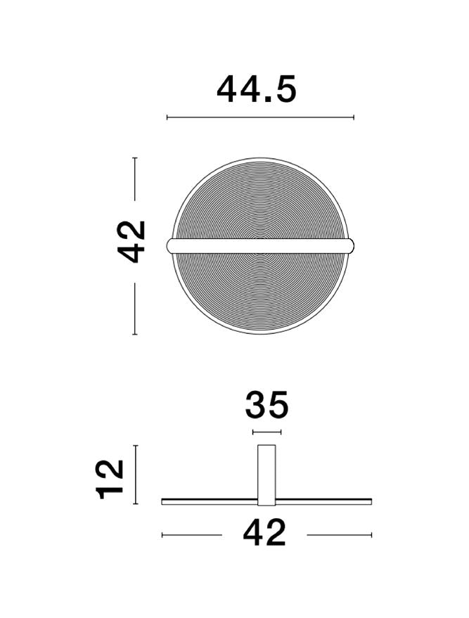 Висящо осветително тяло (пендел) NOAH 29W Кафяв алуминий и акрил