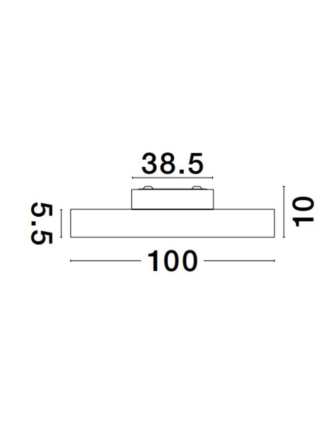Техническо осветление PERFECT 120W Пясъчно бял алуминий акрил