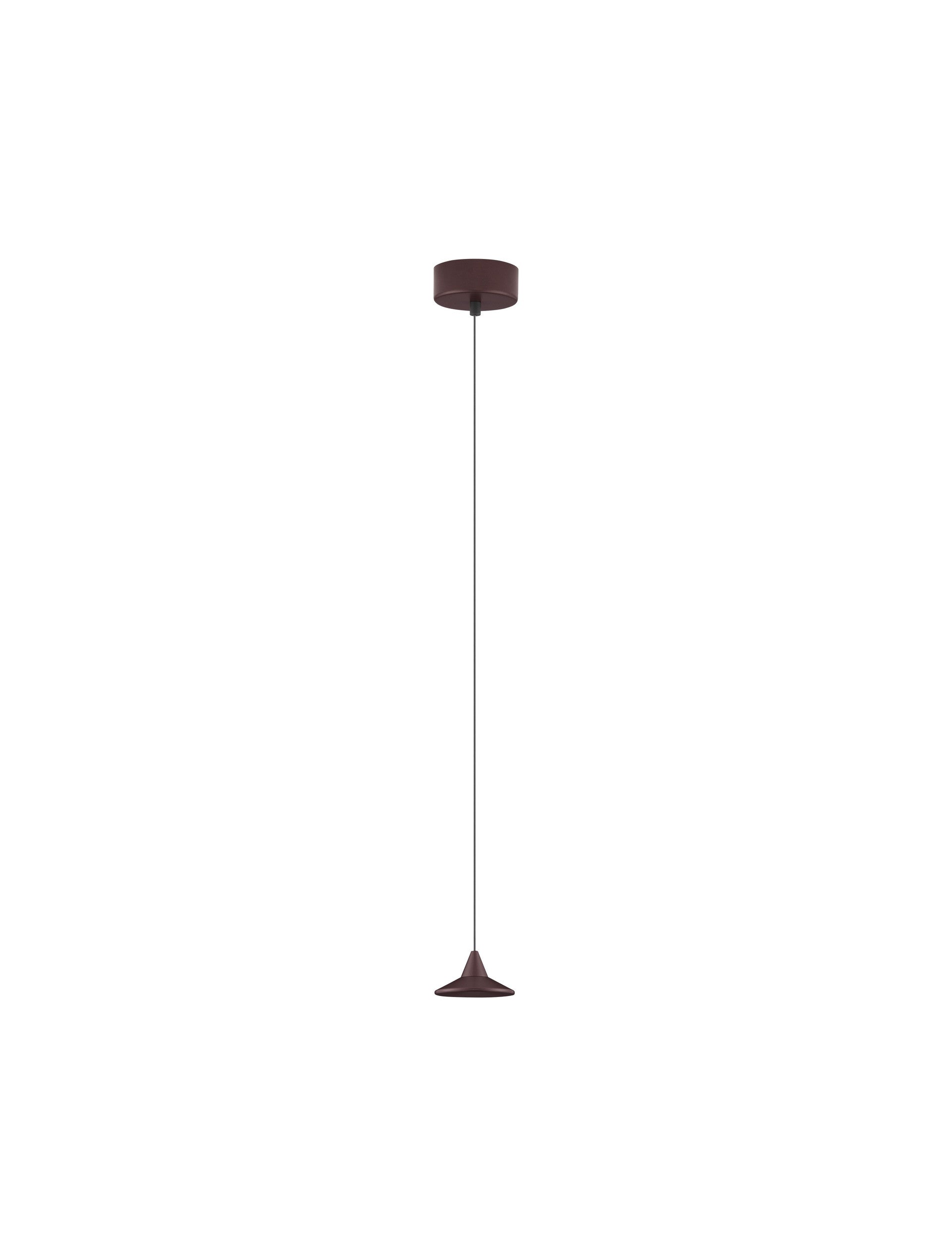 Висящо осветително тяло (пендел) DRO LED 6W 220-240V Триак димируем Кафяв алуминий Регулируема височина ⌀9.2 H150см