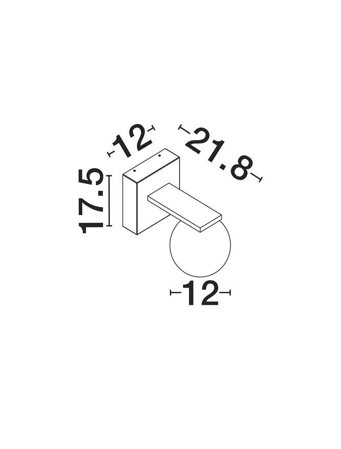 Външен аплик ORACLE 9W Пясъчно черен алуминий и опалово стъкло IP65 L12 W21.8 H17.5см