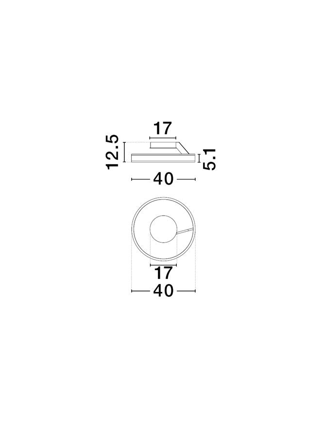 Висящо осветително тяло (пендел) BIANCO 28W LED Пясъчно черен алуминий и акрил ⌀40