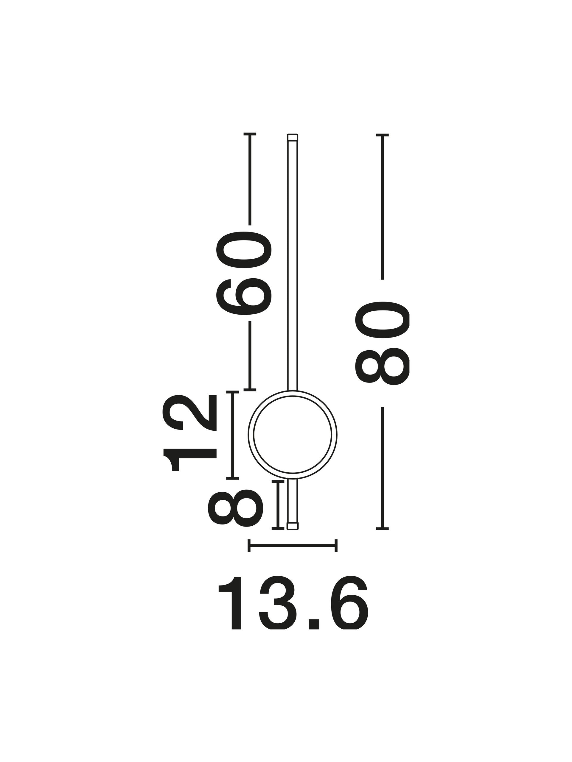 Висящо осветително тяло (пендел) CLOCK 22W Пясъчно черен алуминий и акрил