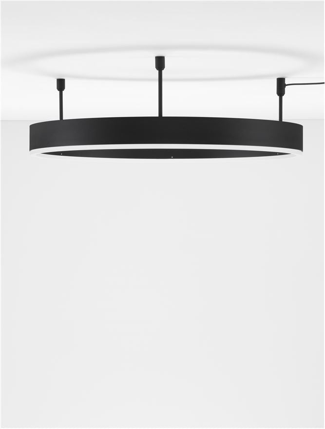 Висящо осветително тяло (пендел) MOTIF 46W LED 3000K Триак димируем Пясъчно черен алуминий акрил