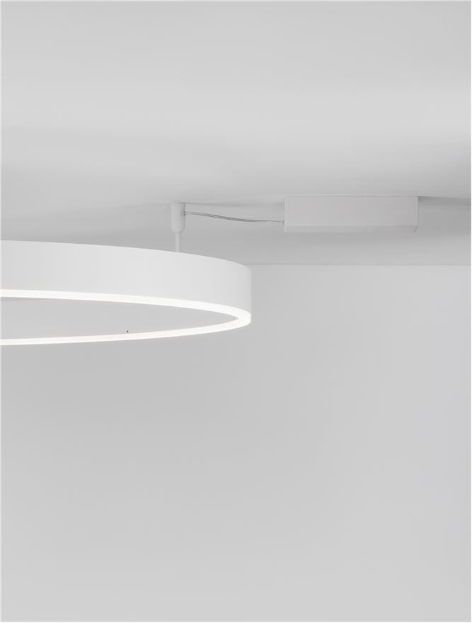 Висящо осветително тяло (пендел) MOTIF 60W LED 3000K Триак димируем Пясъчно бял алуминий акрил