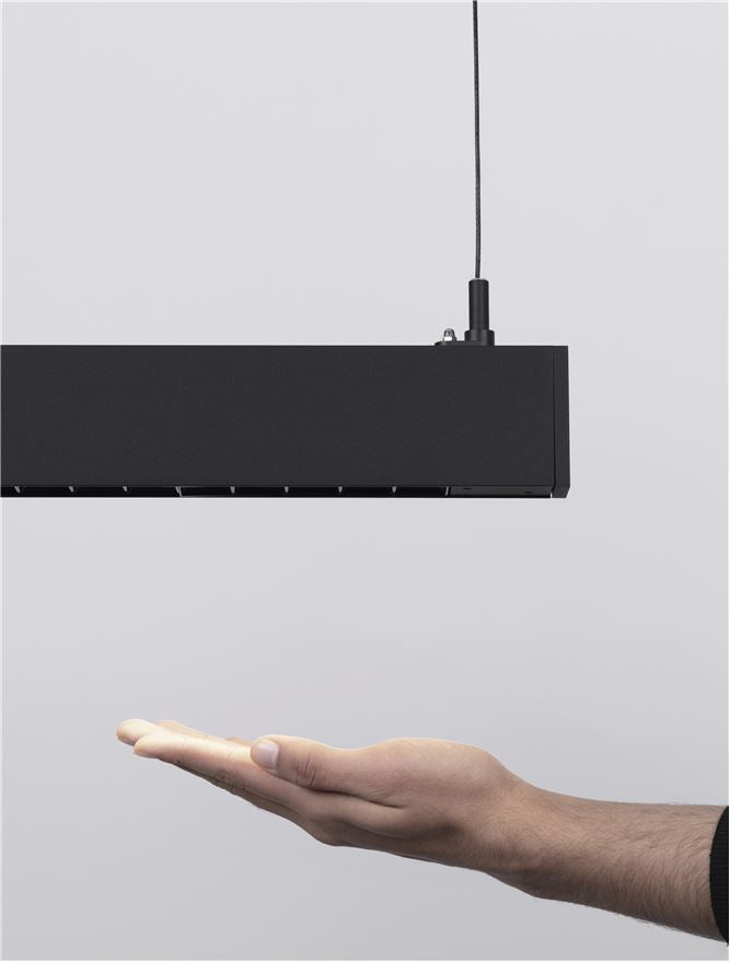 Техническо осветление SMART LINA офис LED 16W 4000K димируем с датчик Бял/Черен L1252 W35 H70мм