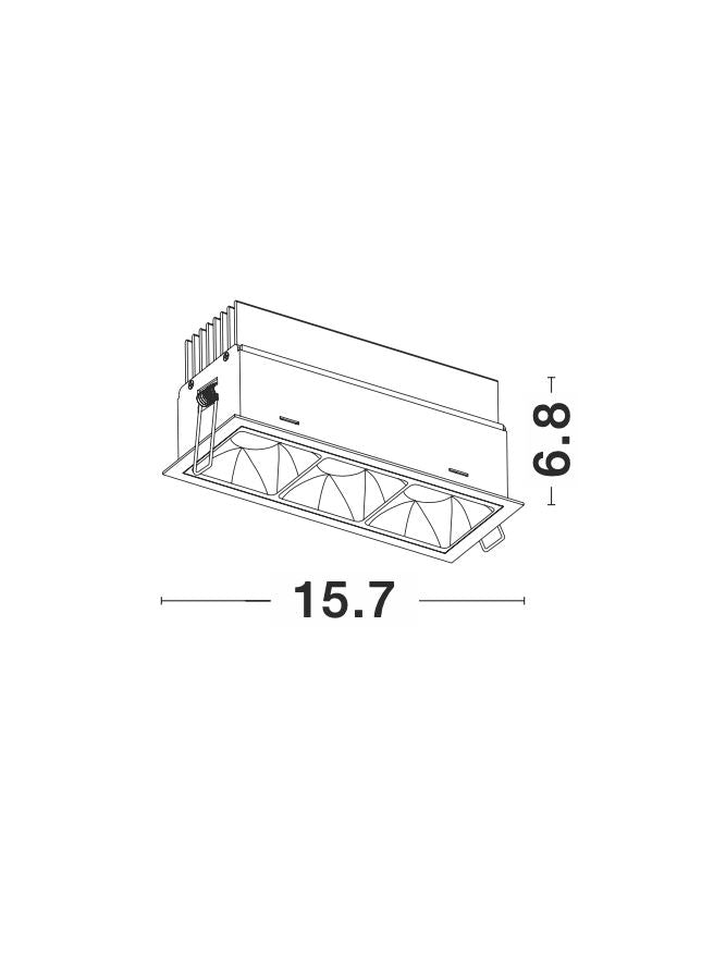LED спот SOREL 21W Вграден Бял и черен 3000K
