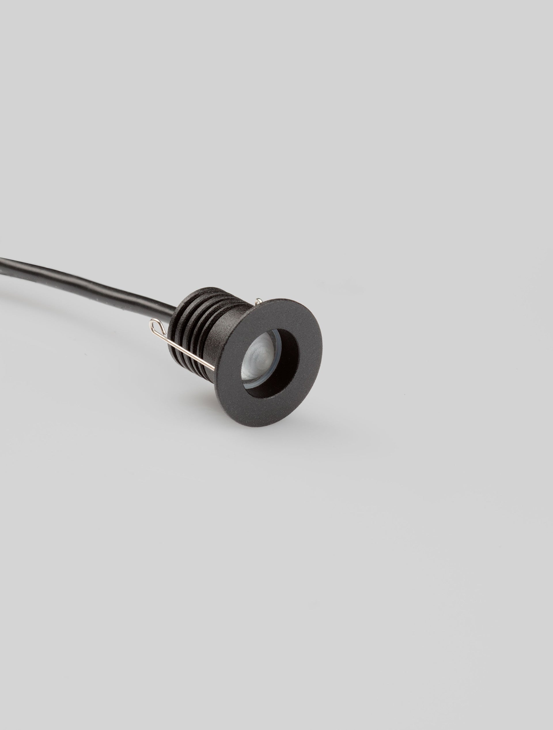 LED спот TINY Вграден Черен алуминий IP44 3000K D2.5x2.2см