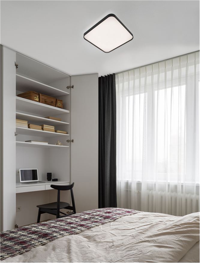 Висящо осветително тяло (пендел) ATHOS 30W LED Пясъчно черен алуминий и акрил