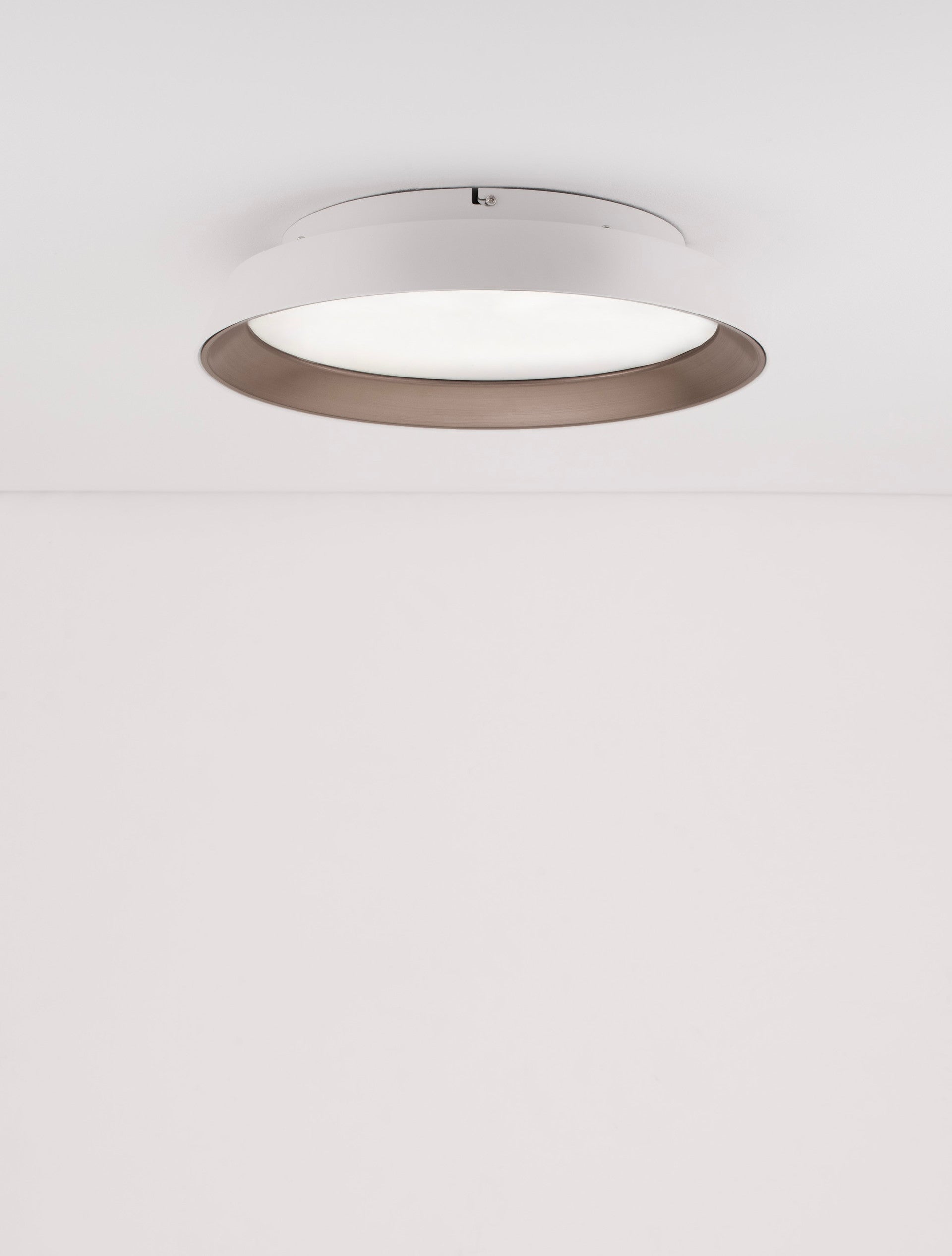 Окачена лампа VELA 30W LED Пясъчнобял Алуминий Кафе Акрил ⌀45 H9.5см