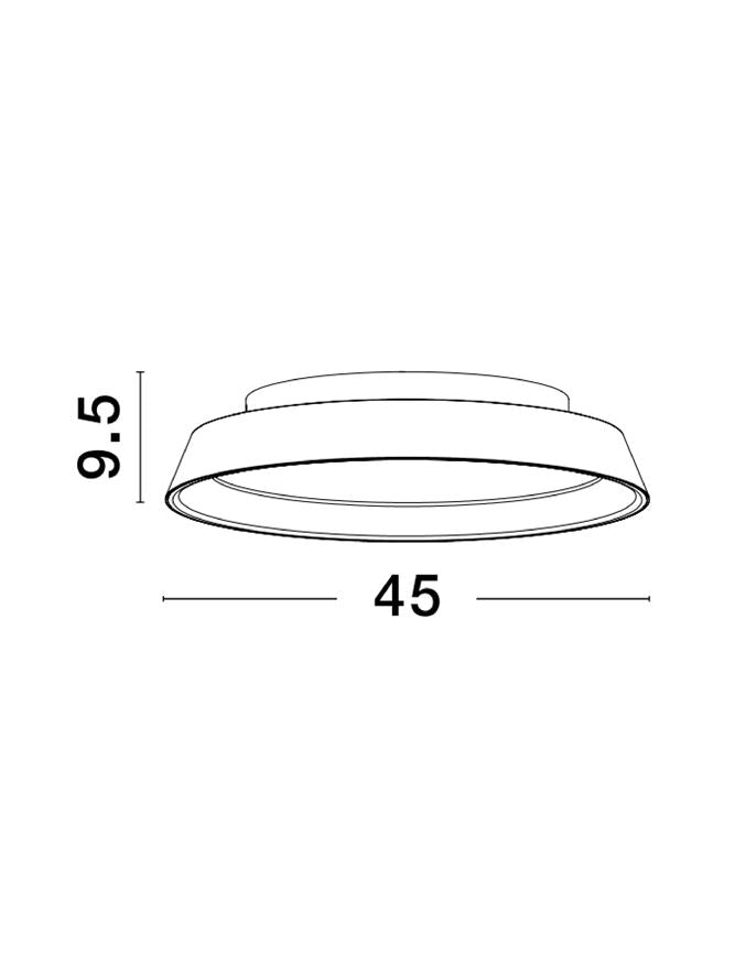 Висящо осветително тяло (пендел) VELA 30W LED Пясъчно черен алуминий кафяв акрил ⌀45 H9.5см