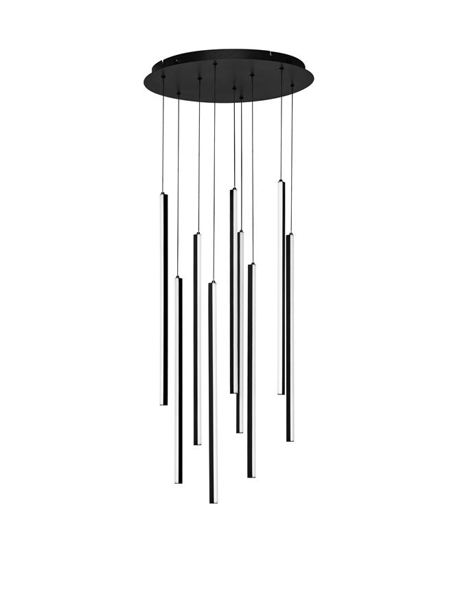 Подова лампа GRATTA 48W Триак димируем пясъчно черен алуминий и акрил