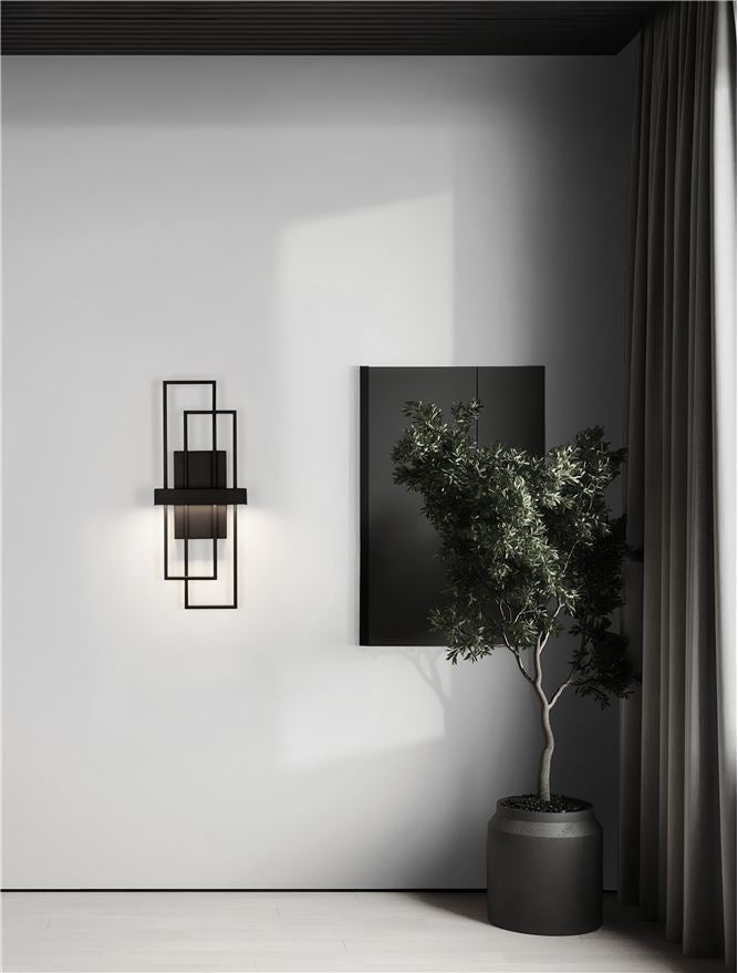 Висящо осветително тяло (пендел) ALIS 8W LED Пясъчно черен алуминий и стомана
