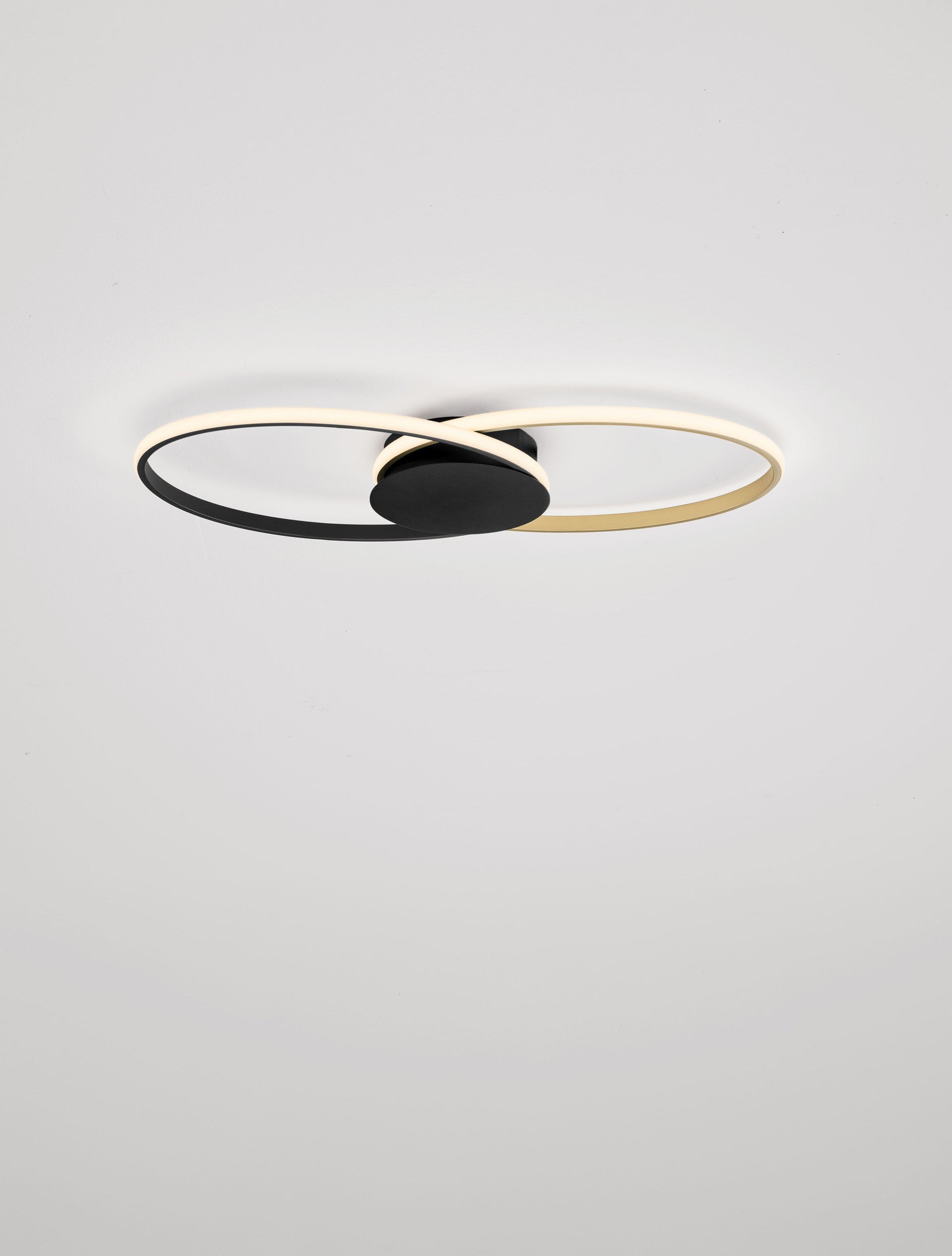 Настолна лампа AVEO 43W LED, цвят пясъчно черно и златисто, алуминий