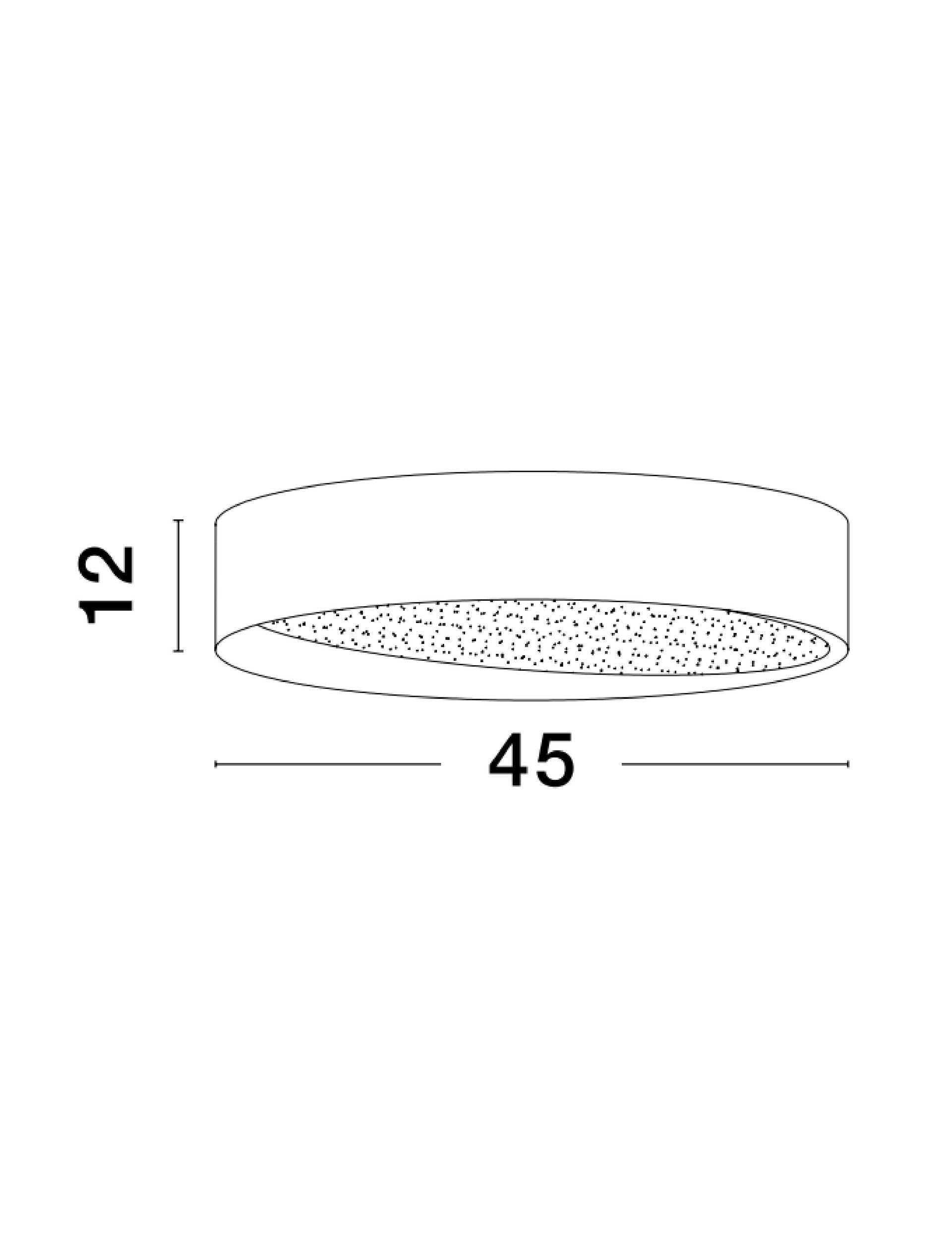 Висяща лампа OBY 30W LED, пясъчно бял алуминий и акрил, ⌀45 H12cm