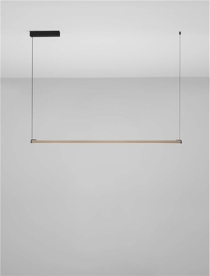 Подова лампа LIOS LED 28W 220-240V Шампанско злато алуминий матово черна основа L123 W2.5 H200см