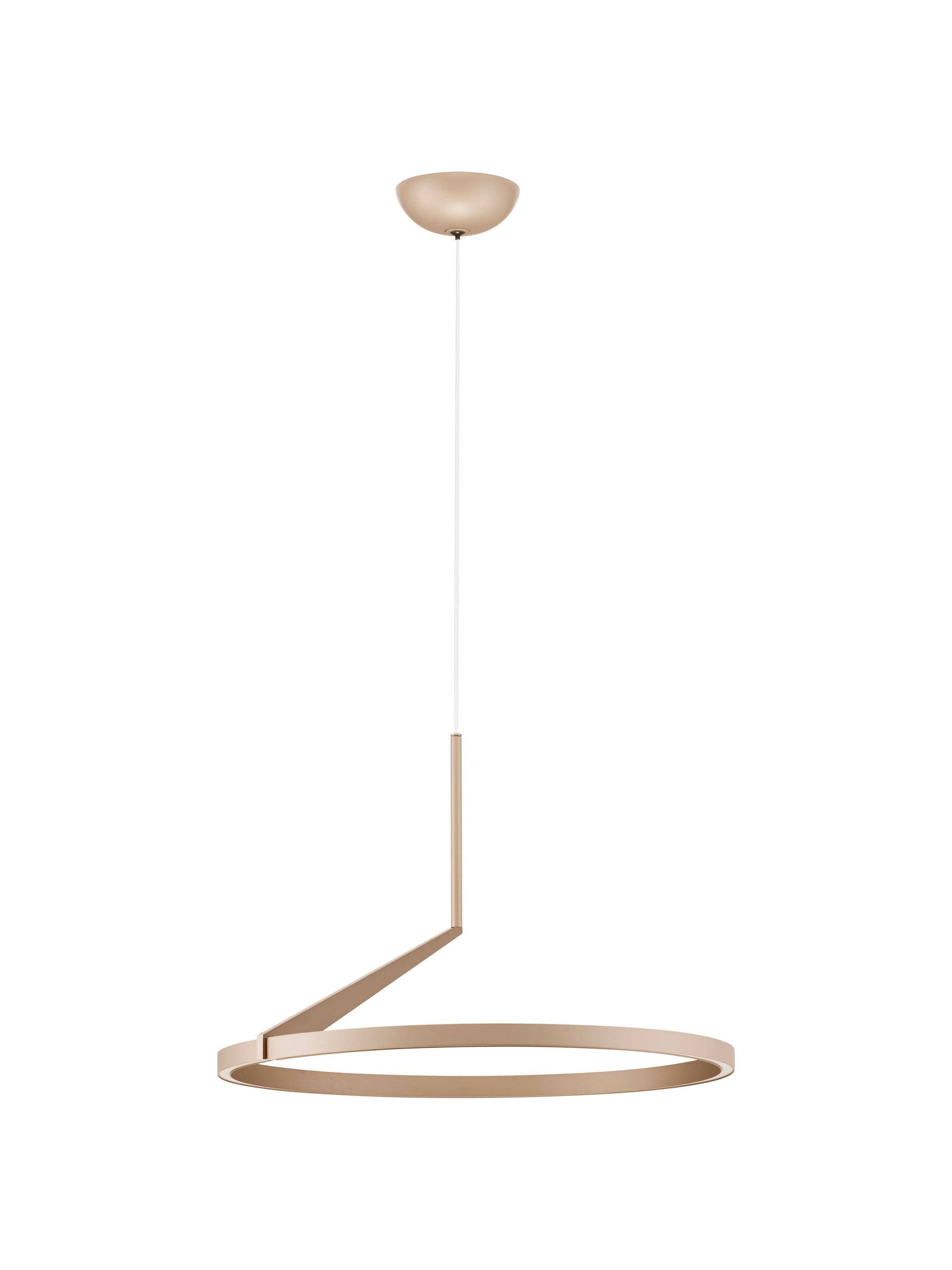 Висящо осветително тяло (пендел) TILIA LED 31W 220-240V Шампанско злато алуминий ⌀60 H250см нагоре и надолу