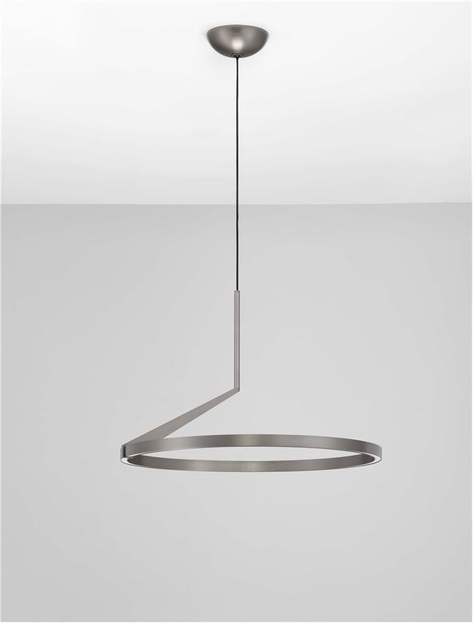 Висящо осветително тяло (пендел) TILIA LED 31W 220-240V Матиран никел алуминий ⌀60 H250см нагоре и надолу