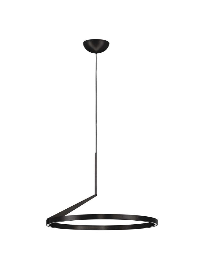 Висящо осветително тяло (пендел) TILIA LED 31W 220-240V Пясъчно черен алуминий ⌀60 H250см нагоре и надолу