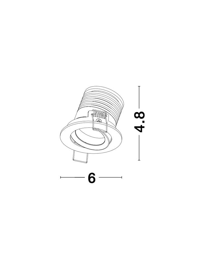 Техническо осветление TIF LENS 2W 3000K Пясъчно бял
