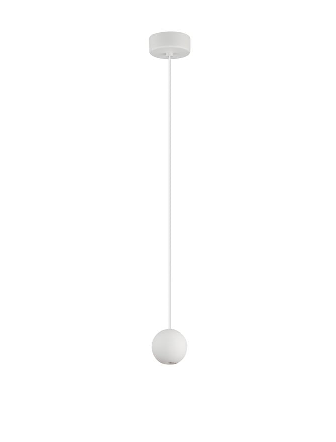 Висящо осветително тяло (пендел) NOCCI LED 4W 230V Бял алуминий Бял текстилен шнур Регулируема височина ⌀5 H158см