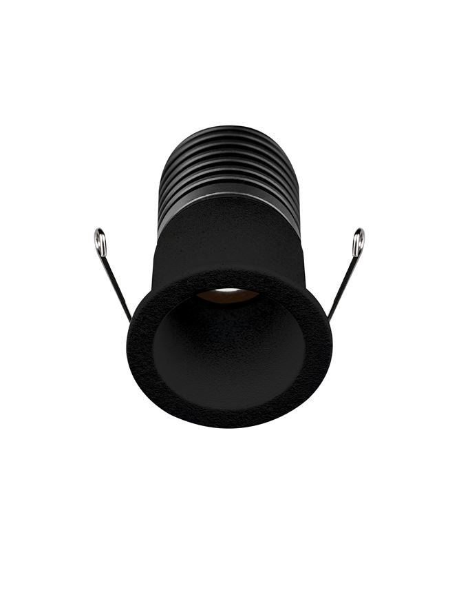 LED спот TINY 2W Черен IP65 Вграден Ø2.5 H4.9см 2700K