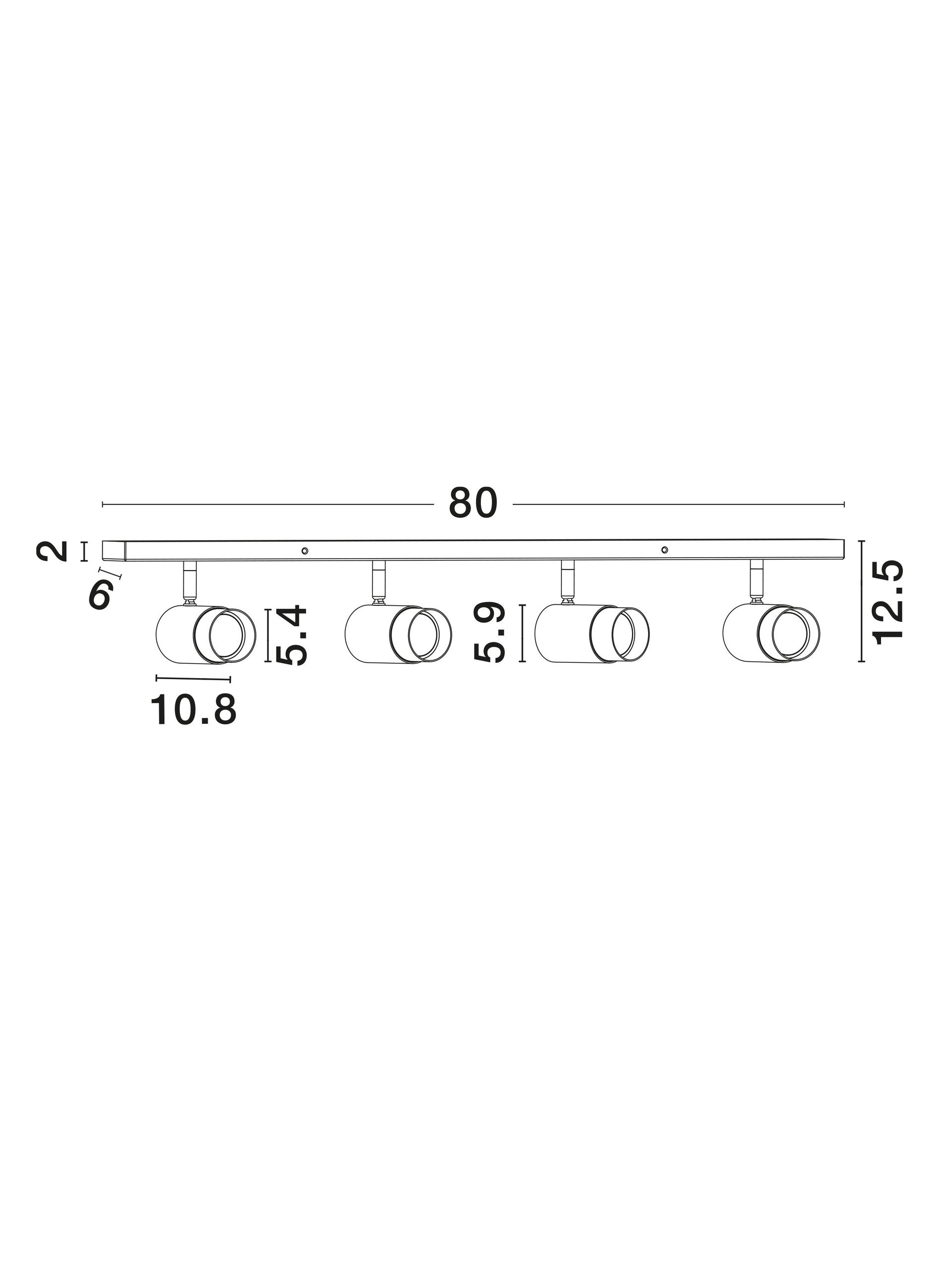 Висящо осветително тяло (пендел) POGNO 4x10W GU10 Пясъчно черен и златист алуминий