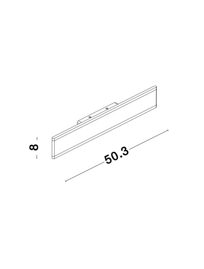 Висящо осветително тяло (пендел) LINE 2x12W Пясъчно бял алуминий и акрил