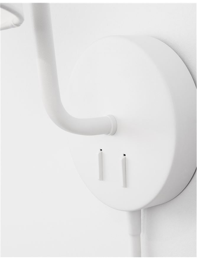 Висящо осветително тяло (пендел) SAGE LED E27 15W Бял алуминий и бял текстилен абажур