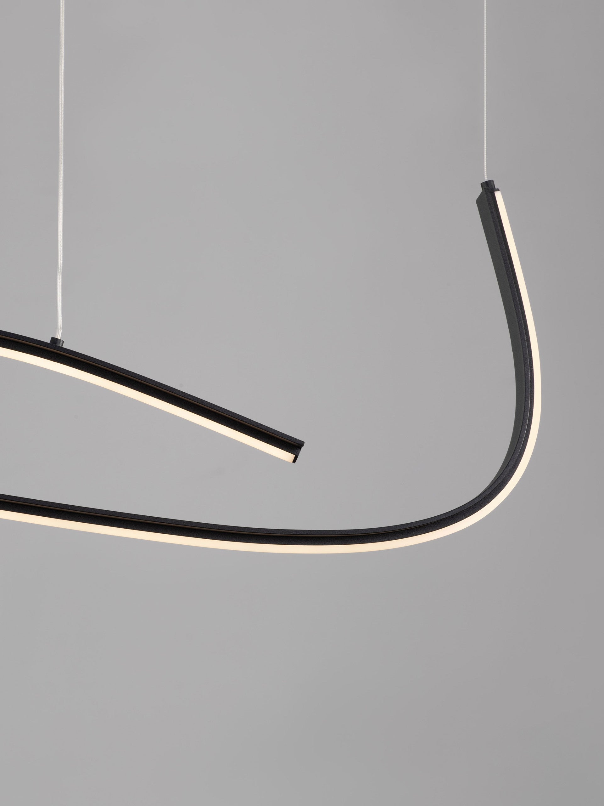 Висящо осветително тяло (пендел) BRIO 27W LED Пясъчно черен алуминий и силикон