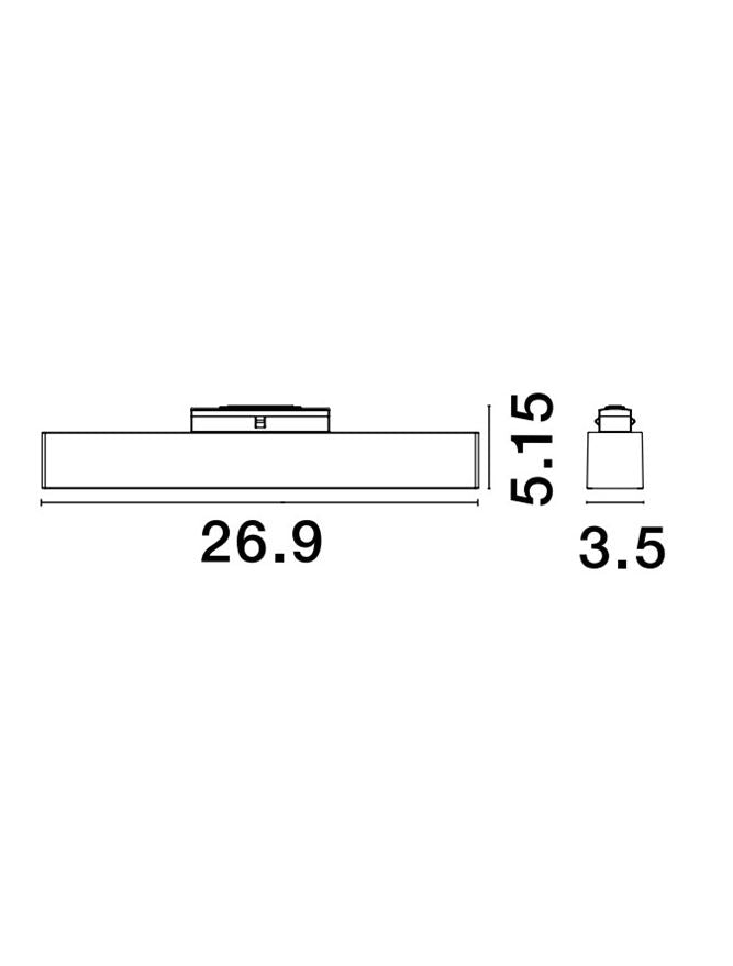 Техническо осветление BUXTON 15W 3000K Пясъчно черен Triac димируем