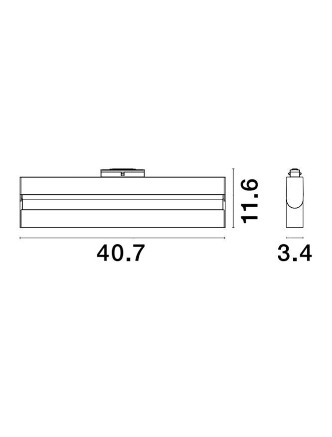 Техническо осветление BUXTON LED лента 22W 3000K Пясъчно черен Triac димируем